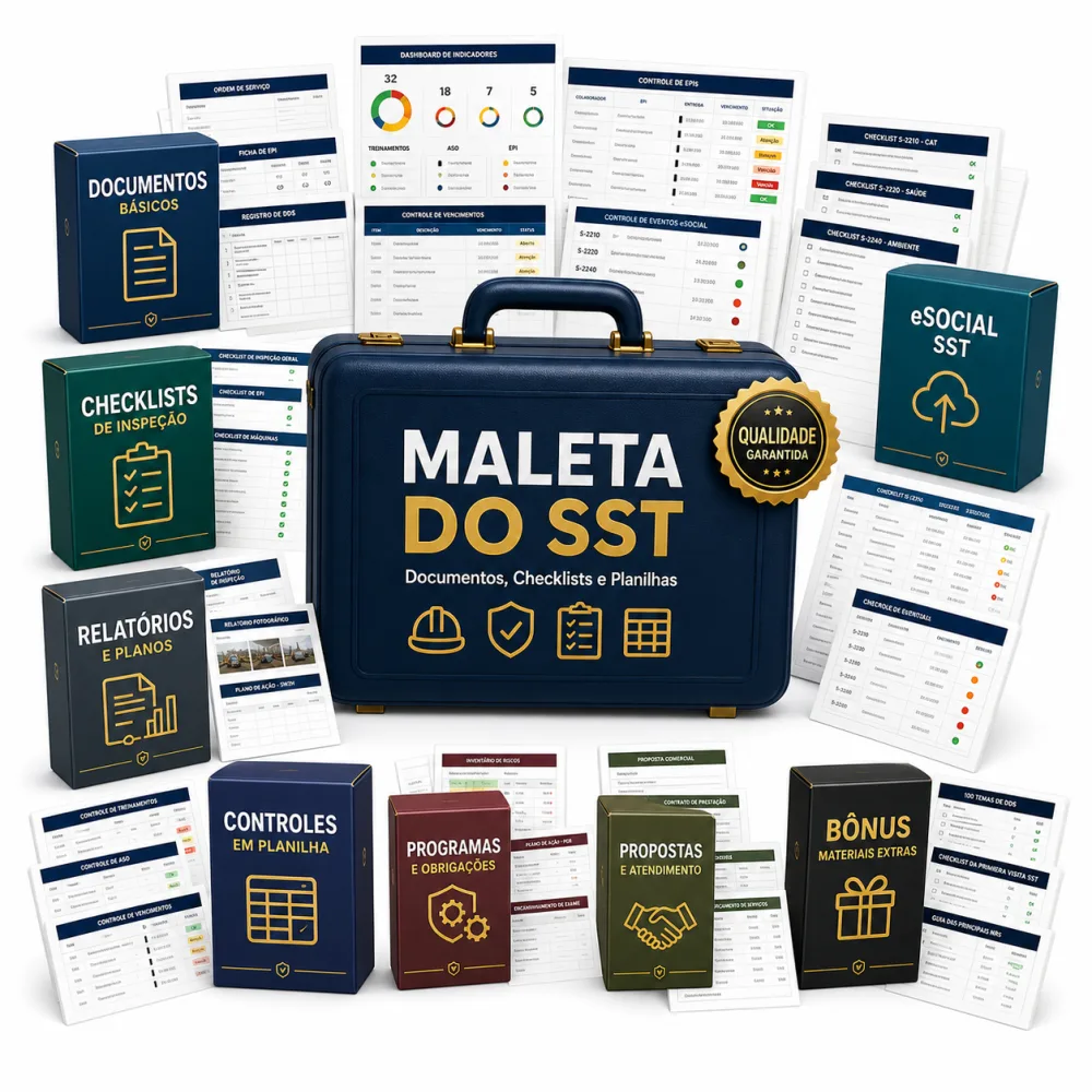 Maleta do SST — documentos, checklists e planilhas